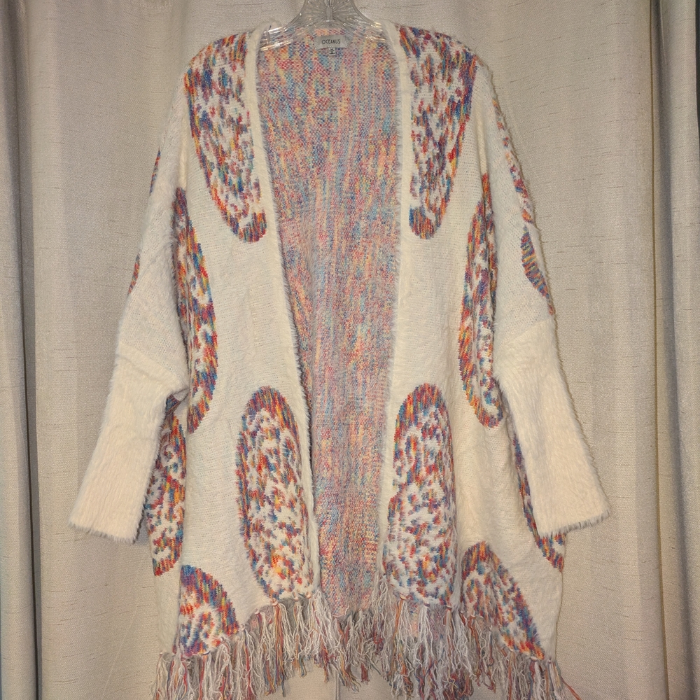 Cozy Multicolor Fringe Cardigan by [Brand]